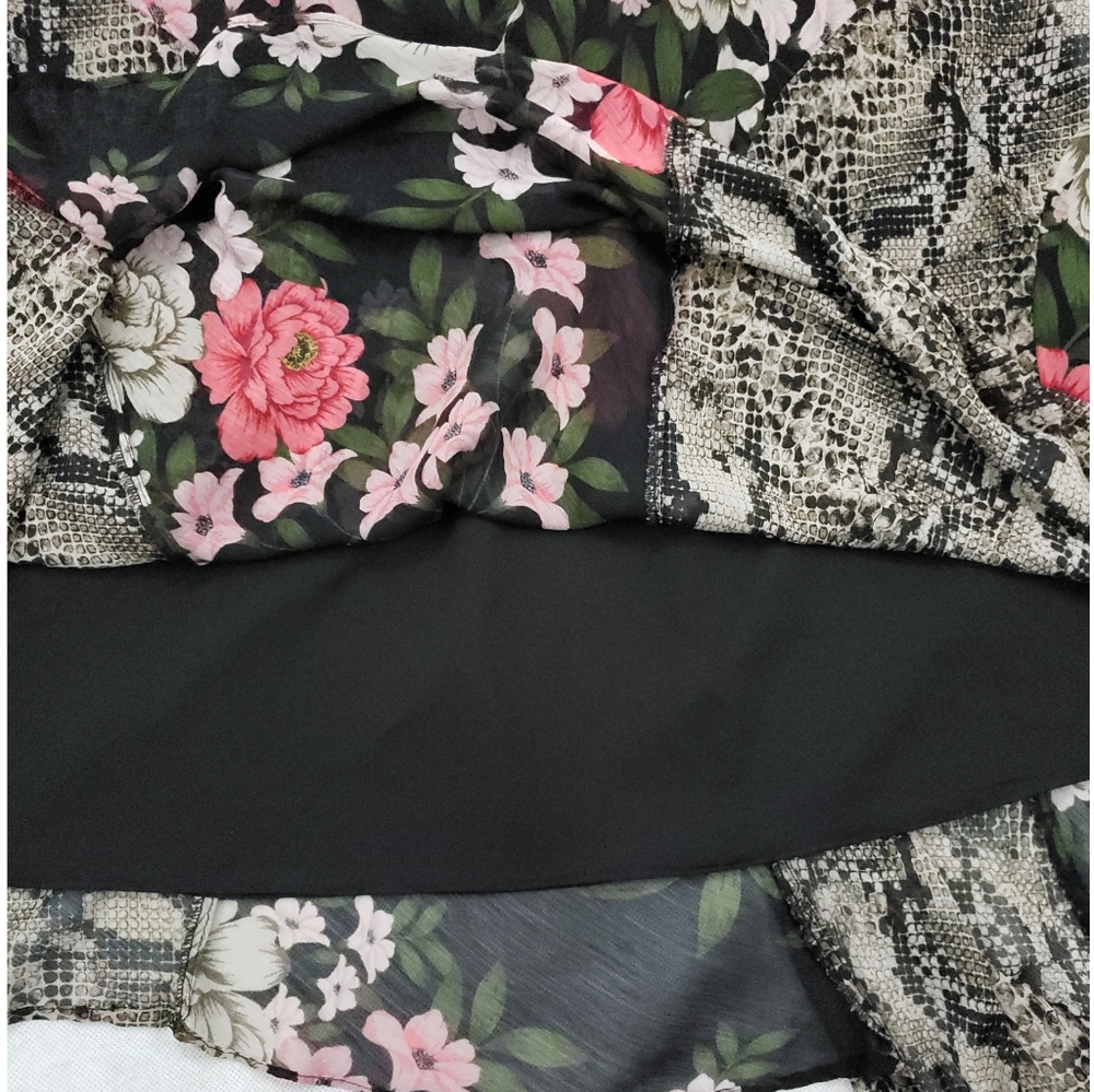 INC Skirt Size 4 Mixed Print Floral Midi - Picture 7 of 8